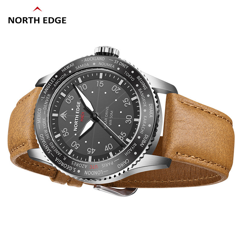 North Edge MACH Brown Dial Front