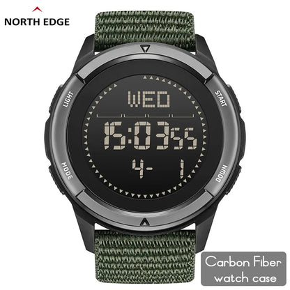 North Edge ALPS Men’s Carbon Fiber Digital Watch – High-Performance Shockproof and Waterproof Design