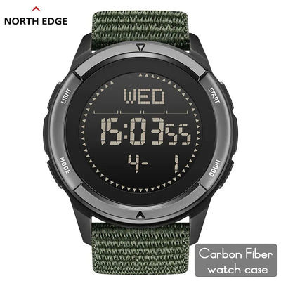 North Edge Alps Men's Carbon Fiber Waterproof Watch
