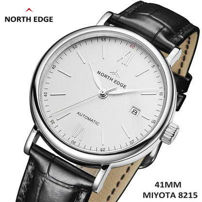 North Edge AMOY Classic Business Watch – Sapphire Crystal Automatic Mechanical Timepiece for Men