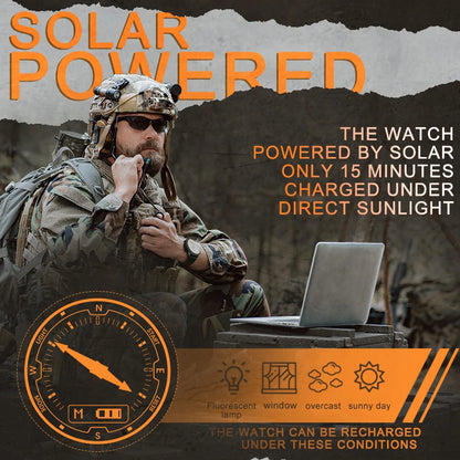 North Edge EVOQUE Men’s Full Metal Solar Smartwatch – Durability Meets Advanced Technology