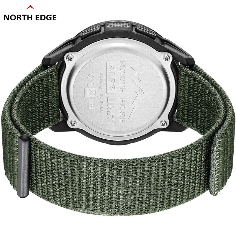 North Edge ALPS Men’s Carbon Fiber Digital Watch – High-Performance Shockproof and Waterproof Design