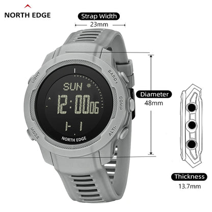 North Edge VERTICO - Versatile Waterproof Digital Watch for Fitness and Adventure