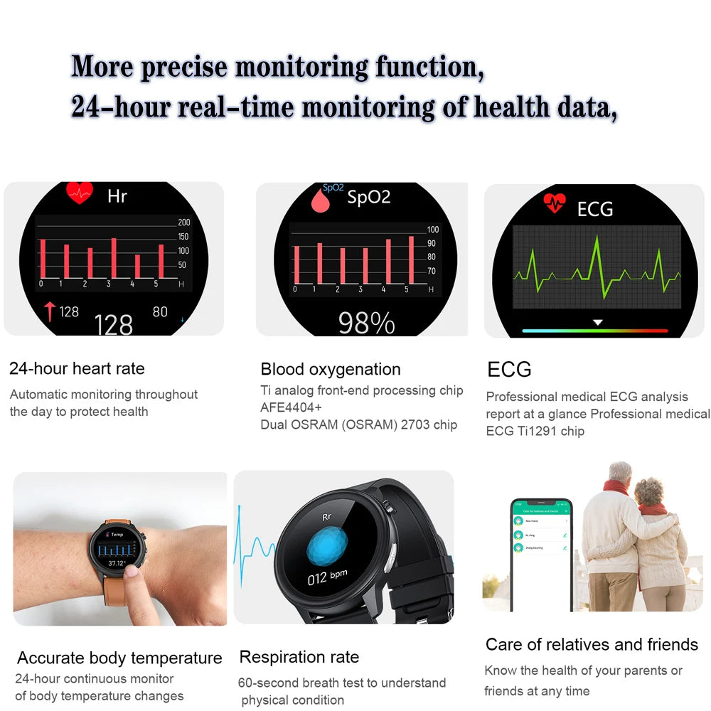 North Edge E102 Fitness Smartwatch – Real-Time Heart Rate & ECG Monitoring