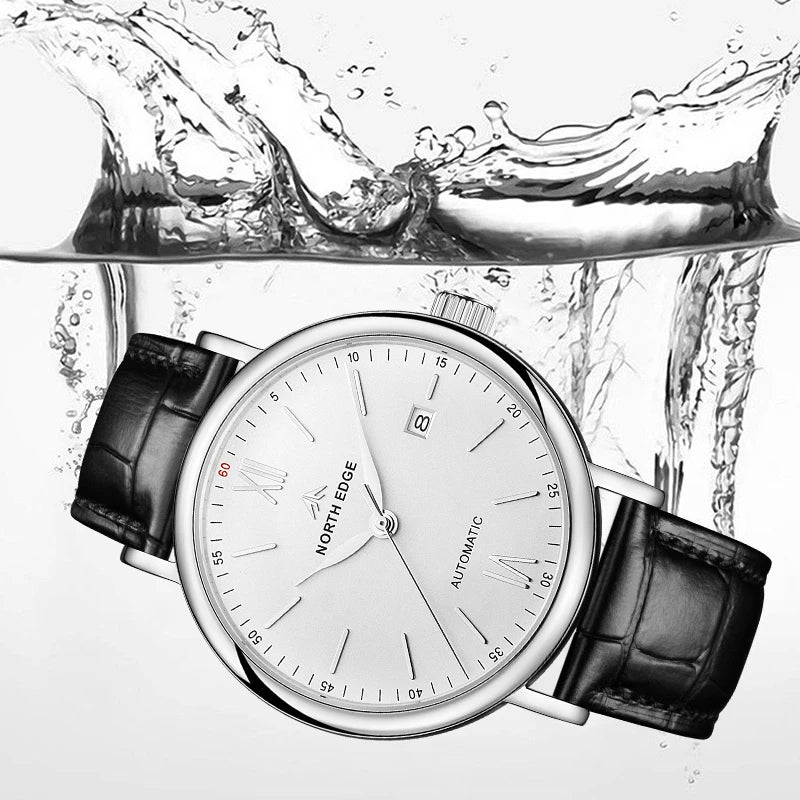 North Edge AMOY Men's Mechanical Watch – Classic Design with Waterproof Feature