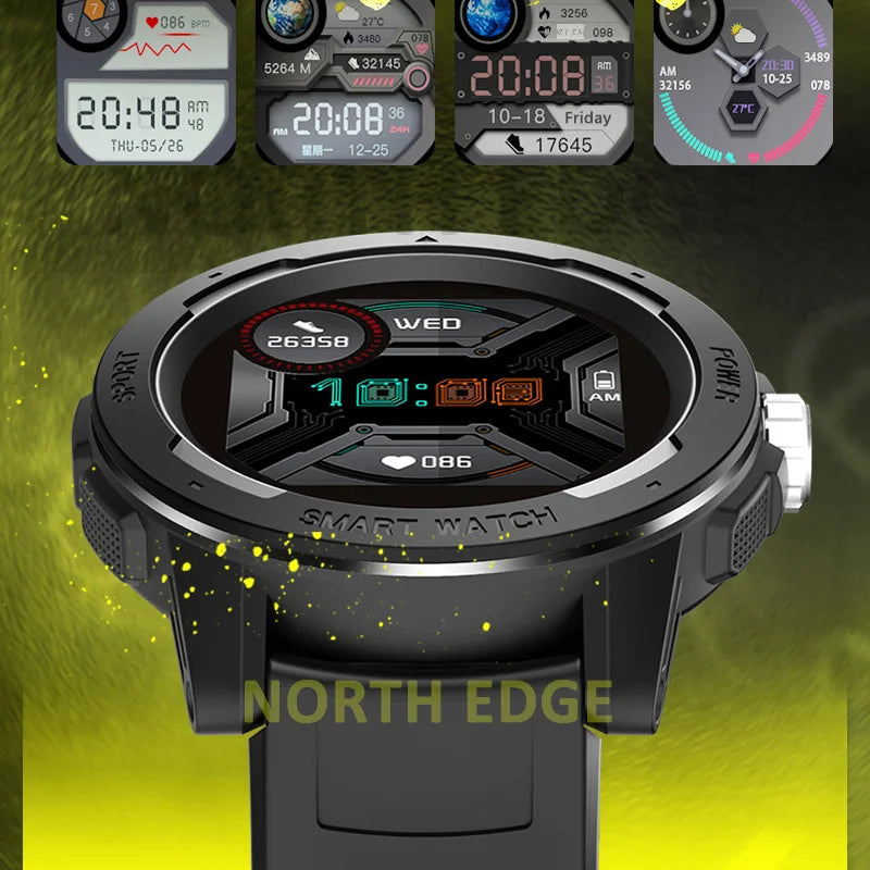 North Edge Mars 2 Fitness Smartwatch – Durable Multisport Tracker with Advanced Health Monitoring