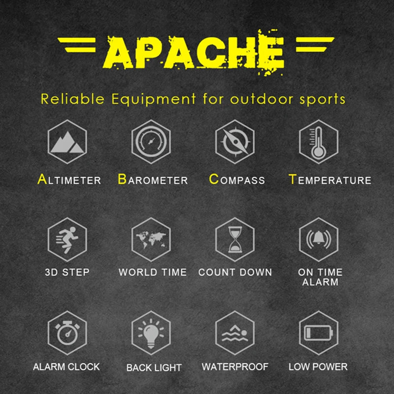 North Edge APACHE 3 Tactical Military Watch – Rugged and Waterproof Digital Sports Timepiece