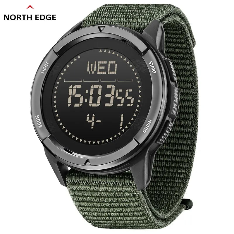 North Edge ALPS Men’s Carbon Fiber Digital Watch – High-Performance Shockproof and Waterproof Design