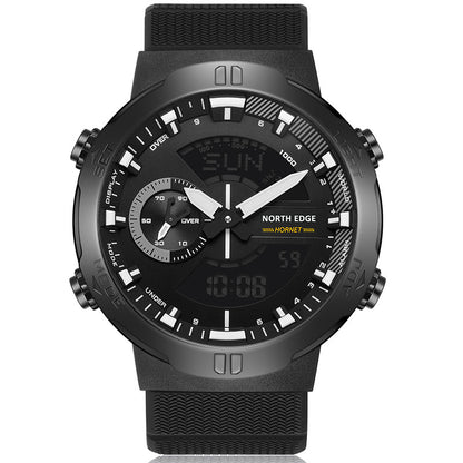 North Edge HORNET Men's Outdoor Sports Watch | Dual Time Zone | Luminous | Waterproof