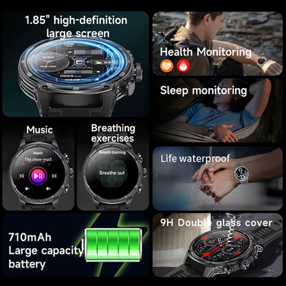 North Edge 1.83-inch Smart Watch | Heart Rate Monitoring, Sleep Analysis, Health Management | 7-Day Battery Life