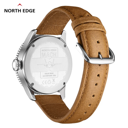 North Edge MACH 2024 Men's Solar Quartz Watch - Waterproof & Durable Design