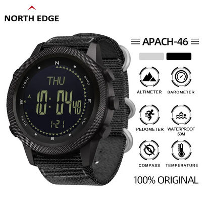 North Edge APACHE 46 Tactical Watch | High Performance | Waterproof & Durable