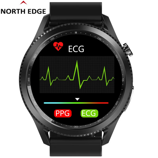 North Edge E101-2 Men's Smartwatch – ECG & Heart Rate Monitoring for Health Tracking