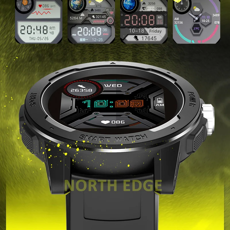 North Edge MARS 2 Multisport Smartwatch – Health Monitoring & Fitness Tracker