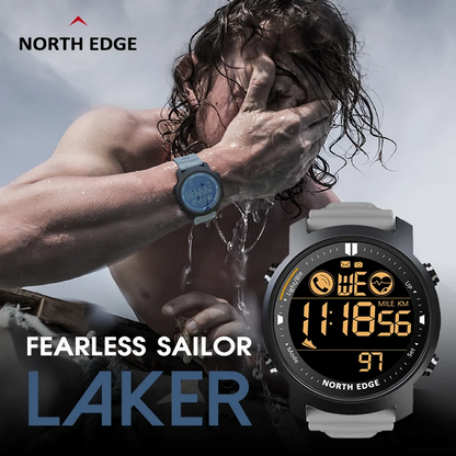 North Edge Laker – High-Performance Waterproof Smart Sports Watch with Heart Rate Monitoring