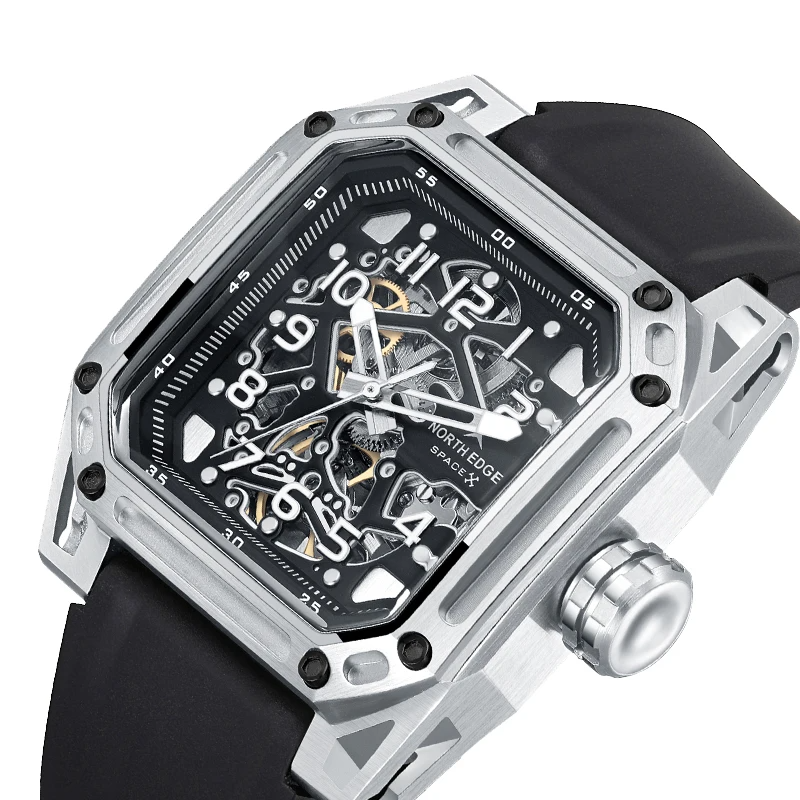 North Edge SPACE X Mechanical Waterproof Men's Watch – Rugged Durability Meets Elegant Design