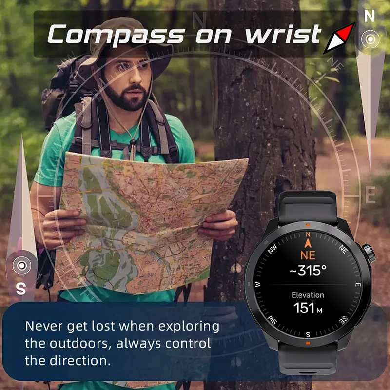 North Edge X-TREK 2 GPS Sports Smartwatch - Heart Rate Monitoring | Multiple Sports Modes | Waterproof Design