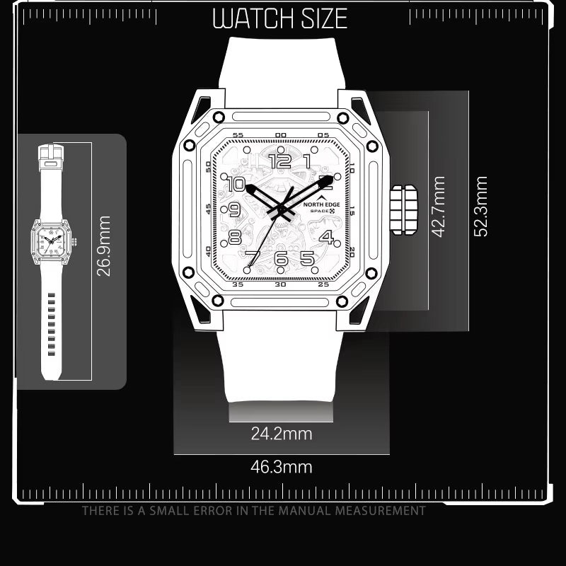 North Edge SPACE X Men's Mechanical Watch | Stainless Steel Case
