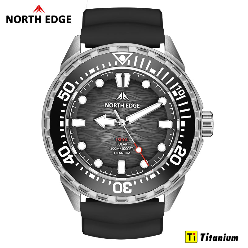 North Edge TRITON-TI Titanium Black Strap Front