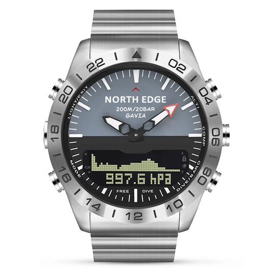 North Edge GAVIA 2 High-Performance Diving Watch – 200m Water Resistance with Heart Rate Monitoring