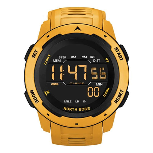 North Edge MARS Yellow - High-Performance Waterproof Sports Watch