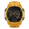 Men's Sports Watch Black Yellow Red Dial Silicone Band Digital Analog