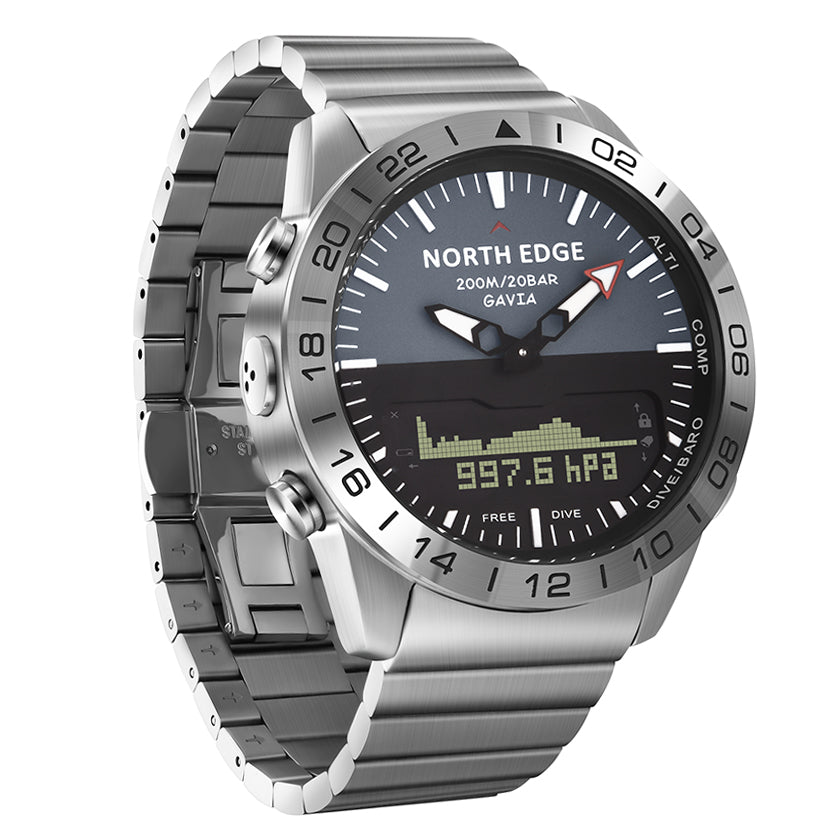 North Edge Gavia 2 Diving Smart Watch Full Steel Business Watche