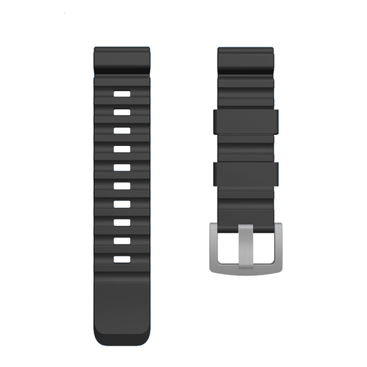 North Edge Black Silicone Band Front
