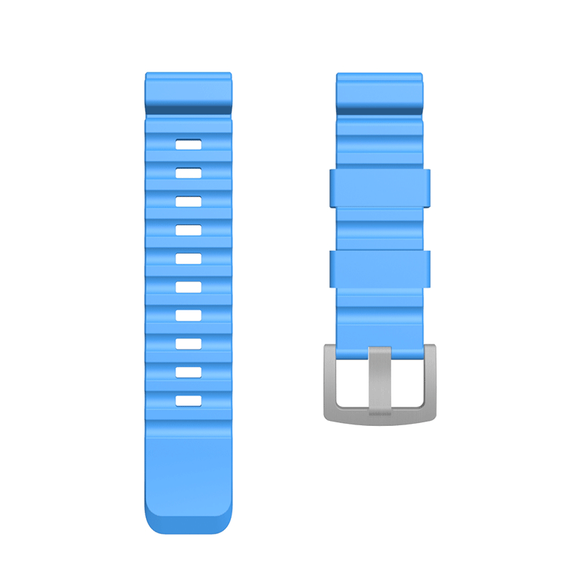 North Edge Blue Silicone Band Front
