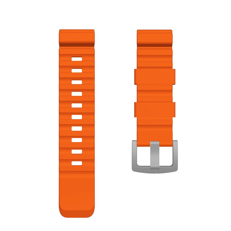 North Edge Orange Silicone Band Front